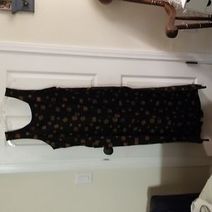 Black and Gold midi length  jumper